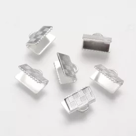Ezüst Színű (2) Szalagvég 10x7mm