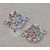 Ezüst Színű Színes Virág Karkötő Közdarab Köztes 22,5x16,5mm