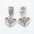 Ezüst Színű Szív Angyalszárny Charm Nyaklánc Karkötő Ékszer Dísz Köztes 24x13mm