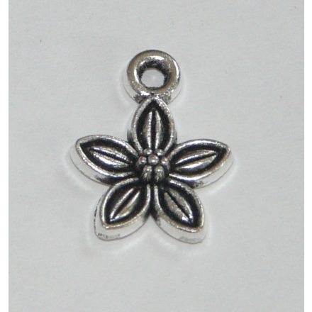 Ezüst Színű Virág Medál 10x14mm