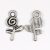 Ezüst Színű Virág Rózsa (2) Medál 15,5x9,5mm