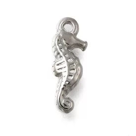   Ezüst Színű Nemesacél Csikóhal Tengeri Csikó Vizicsikó Medál 14,5x5mm