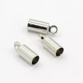 Ezüst Színű Zsinórvég 9x3,5mm Lyuk: 1,5mm