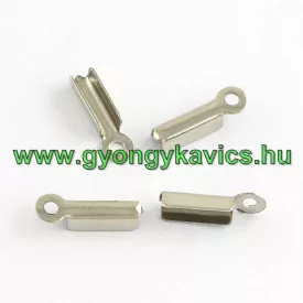 Ezüst Színű Zsinórvég Kordvég 11x3x2,5mm