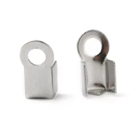Ezüst Színű Zsinórvég Kordvég 8x4x3mm