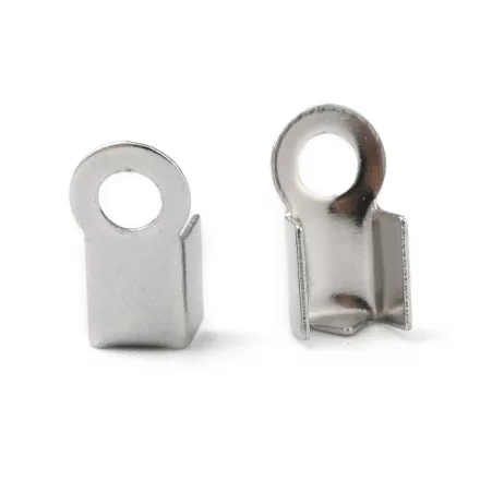 Ezüst Színű Zsinórvég Kordvég 8x4x3mm