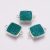 Ezüst Színű Kék Zöld Szintetikus Druzy Karkötő Közdarab Köztes 14x19x4mm