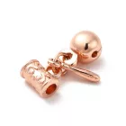 Rózsaarany Színű Csengő Charm Köztes 18x7,5mm