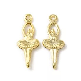Arany Színű Balerina Táncos Medál 18,5x7mm