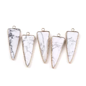   Arany Színű Howlit Nyílhegy Ásvány Medál 45,5x16,5x6-7mm