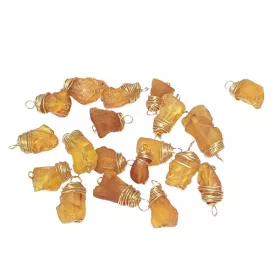 Arany Színű Borostyán Ásvány Medál 10-29x8-11x7-10mm