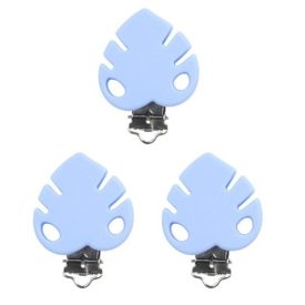 Kék (6) Szilikon Falevél Szív Csipesz 45x45mm