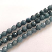   Fazettált Akvamarin Jade (2) Ásványgyöngy Gyöngyfüzér 8mm