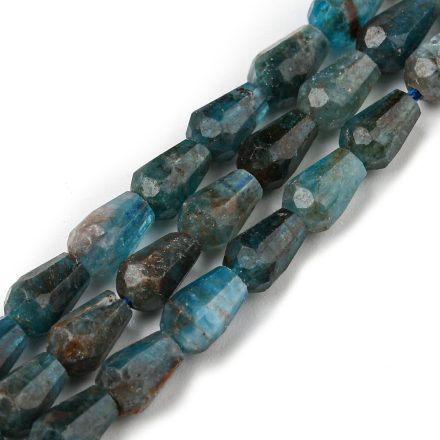 Fazettált Apatit Csepp Ásványgyöngy Gyöngyfüzér 5-8x4mm