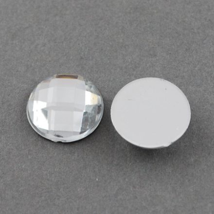 Fazettált Fehér Akril Kaboson 8mm