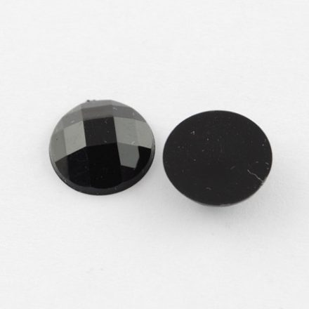 Fazettált Fekete Akril Kaboson 8mm