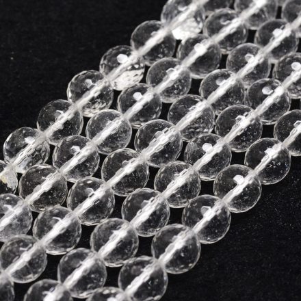 Fazettált Hegyikristály Ásványgyöngy 10mm