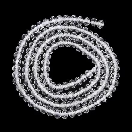 Fazettált Hegyikristály Korong Gyöngy 4x3mm