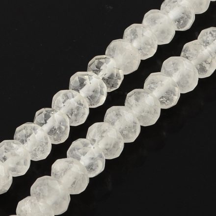 Fazettált Hegyikristály Korong Gyöngy Gyöngyfüzér 8x5mm