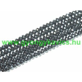 Fazettált Hematit Ásványgyöngy 6x4mm