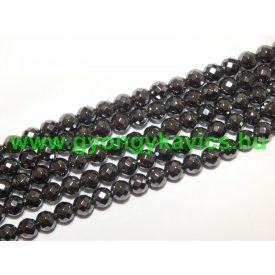 Fazettált Hematit Ásványgyöngy 6mm