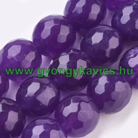   Fazettált Indigó Kék Jade Ásványgyöngy Gyöngyfüzér 6mm