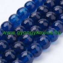 Fazettált Kék Jade Ásványgyöngy Gyöngyfüzér 10mm