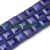Fazettált Kék Kocka Üveggyöngy 13x13x7,5mm