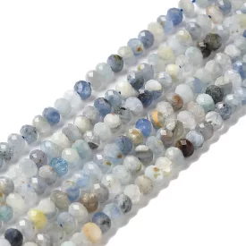 Fazettált Kianit Korong Ásványgyöngy 5x4mm