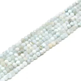  Fazettált Larimar Larimár Ásványgyöngy Gyöngyfüzér 3mm