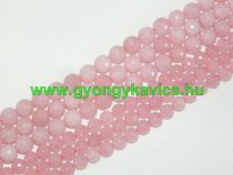   Fazettált Rózsaszín Pink Jade Ásványgyöngy Gyöngyfüzér 6mm