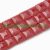 Fazettált Piros Kocka Üveggyöngy 13x13x7,5mm