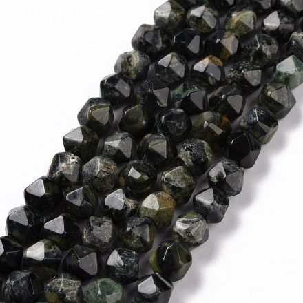 Fazettált Polygon Kambaba Jáspis Ásványgyöngy 8mm