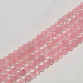   Fazettált Rózsaszín Jade Ásványgyöngy Gyöngyfüzér 4mm