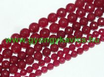   Fazettált Rubin Piros Jade Ásványgyöngy Gyöngyfüzér 10mm