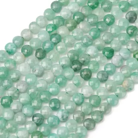 Fazettált Smaragd (2) Lapos Korong Ásványgyöngy 4x2,5mm