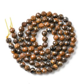 Fazettált Tigrisszem Ásványgyöngy 4mm