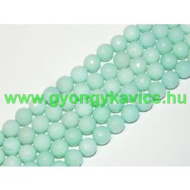 Fazettált Türkiz Türkizkék Jade Ásványgyöngy 8mm