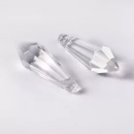 Fazettált Üveg Prizma Medál Csüngő Dísz 14x38mm