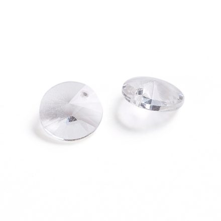 Fazettált Átlátszó (38) Üveg Prizma Medál Csüngő Dísz Napfogó 8x4mm