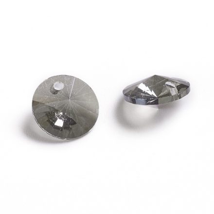 Fazettált Graffitszürke (39) Üveg Prizma Medál Csüngő Dísz Napfogó 8x4mm