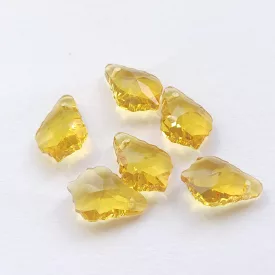   Fazettált Arany Sárga (23) Üveg Prizma Medál Csepp Csüngő Dísz 16x11x5mm