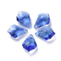   Fazettált Kék (1) Üveg Prizma Medál Csepp Csüngő Dísz 16x11x5mm