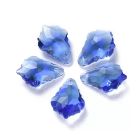   Fazettált Kék (1) Üveg Prizma Medál Csepp Csüngő Dísz 16x11x5mm