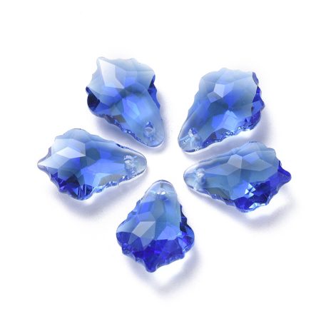 Fazettált Kék (1) Üveg Prizma Medál Csepp Csüngő Dísz 16x11x5mm