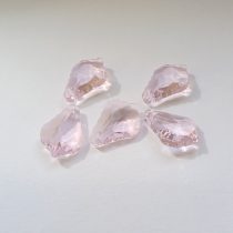   Fazettált Rózsaszín (3) Üveg Prizma Medál Csepp Csüngő Dísz 16x11x5mm