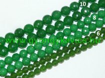 Fazettált Zöld Jade Ásványgyöngy Gyöngyfüzér 10mm