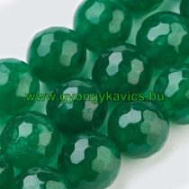 Fazettált Zöld Jade Ásványgyöngy 6mm