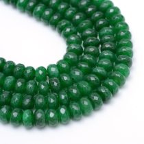   Fazettált Zöld Jade Korong Ásványgyöngy Gyöngyfüzér 4-5x3mm