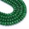 Fazettált Zöld Jade Korong Ásványgyöngy 4-5x3mm